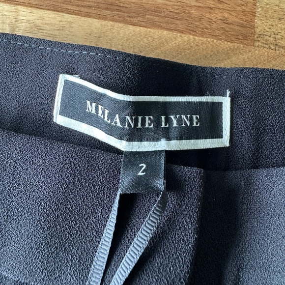 Black with white stripe down the side Melanie Lyne dress pants - Picture 2 of 7